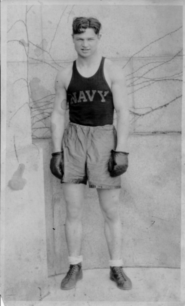 On St. Patrick’s Day in 1928, Eddie was at the Palestra in Philadelphia, vying for the light heavyweight title in the intercollegiate boxing championships. He lost in the finals to MIT’s Louis O’Malley. (credit: Ed Gipple)
