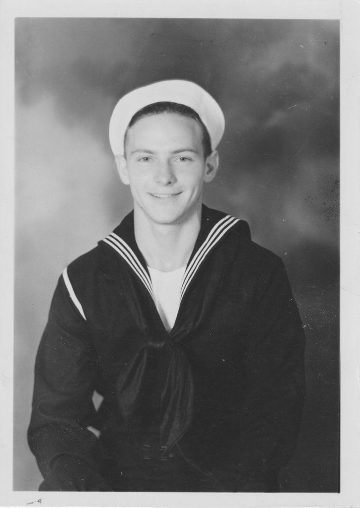 Jim enlisted in June of 1942 and did his boot training at the Great Lakes naval training station near North Chicago in Illinois. He was making $20 per month. (credit: Jim Feltz)