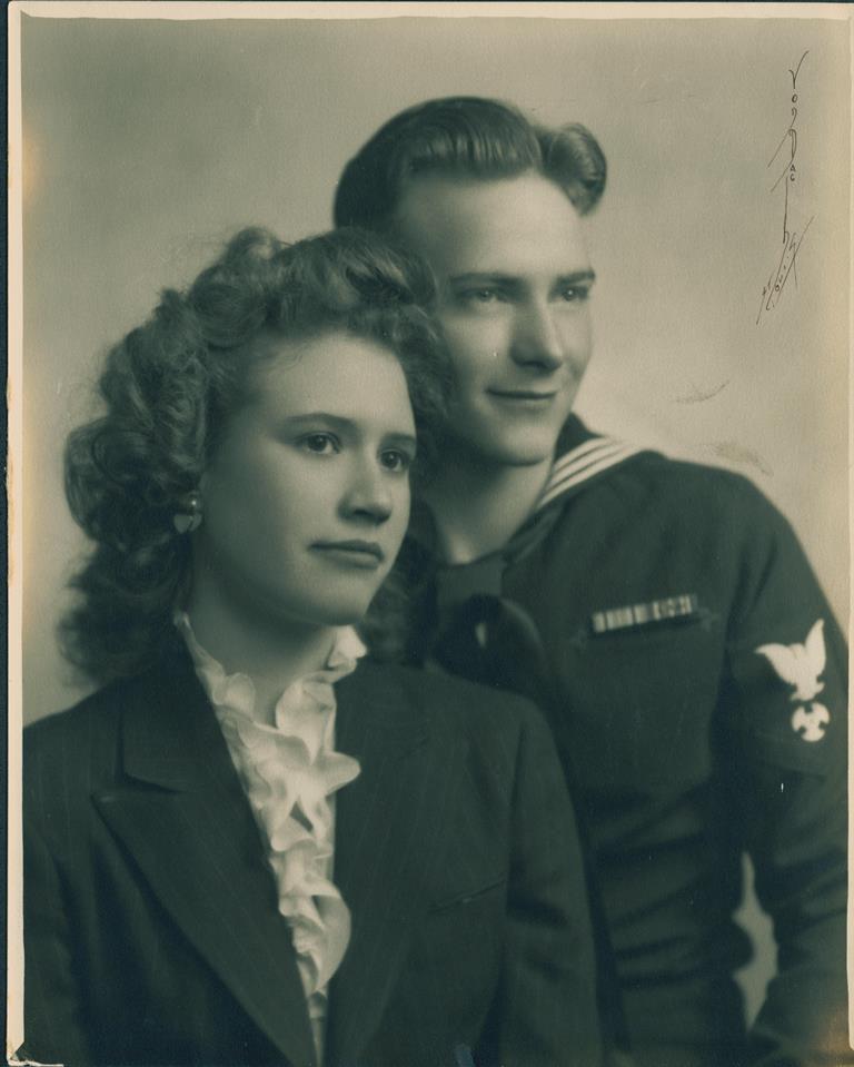 Betty traveled to New York in the spring of 1944, after the problem at Anzio. She and Jim married on April 5, one day later than the 4/4/44 date they’d wanted because of some tardiness in getting the bloodwork done. (credit: Jim Feltz)
