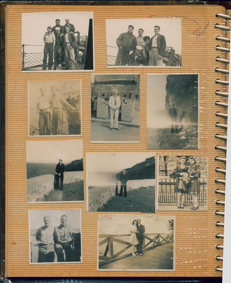 Jim keeps his pictures from the war years in a photo album that includes one shot of Betty, and her aunt, Mickey. (credit: Jim Feltz)